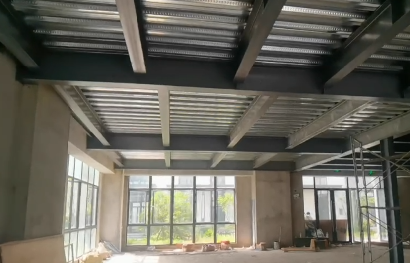 厂房钢结构夹层搭建施工图片